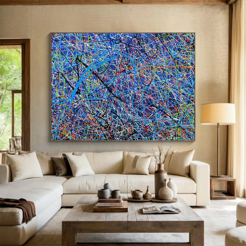 Cool Abstract Paintings Multicolor Splatter Abstract Expressionist Art HPS398