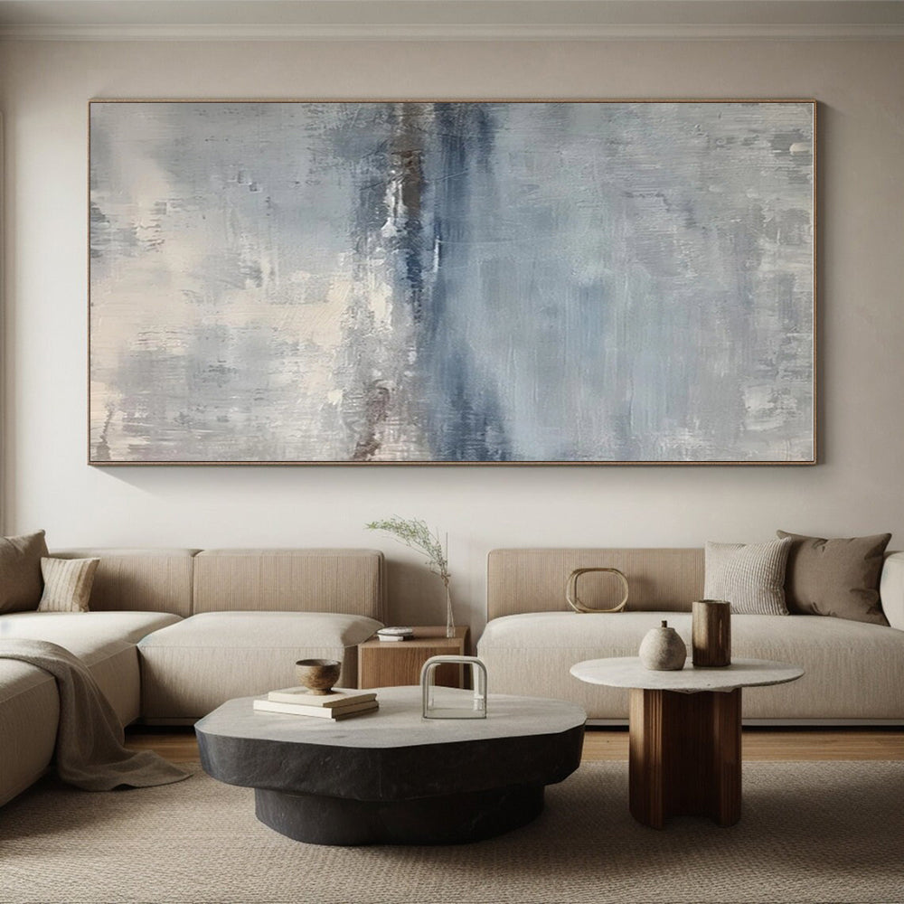 Acrylic Modern Art Paintings Blue Gray Abstract Landscape Art PT372