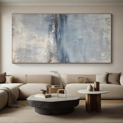 Acrylic Modern Art Paintings Blue Gray Abstract Landscape Art PT372
