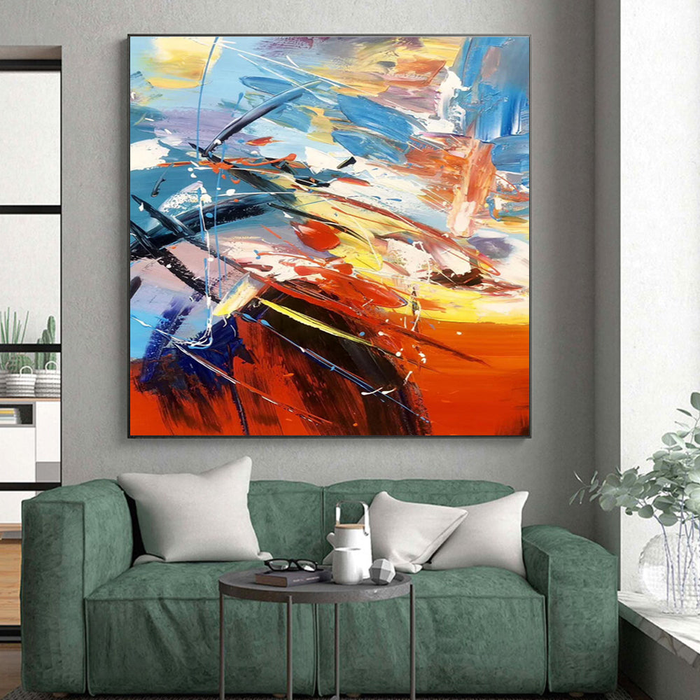 Cool Abstract Paintings Multicolor Dynamic Abstract Art PT404
