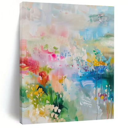Hand-Painted Colorful Floral Abstract Art PT717