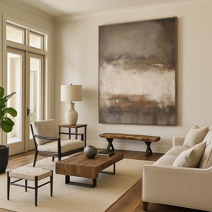 Large Size - Earthy Tones Textured Abstract Art PT565