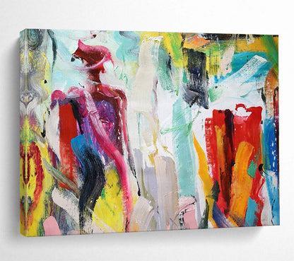 Acrylic Modern Art Paintings Vibrant Multicolor Figurative Abstract Painting On Canvas HPS083