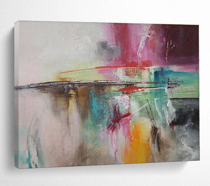 Oversized Abstract Wall Art Colorful Modern Art Acrylic On Canvas HPS005