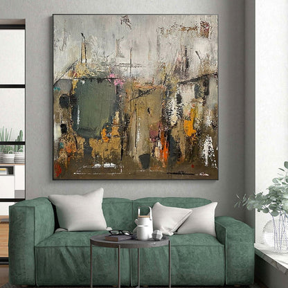 Paintings For House - Multicolor Urban-Inspired Abstract Art PT570