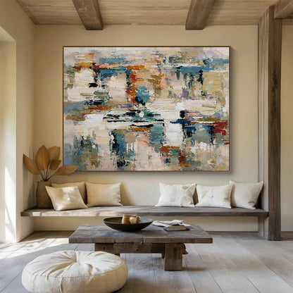 Hand-Painted Multicolor Textured Abstract Art HPS172