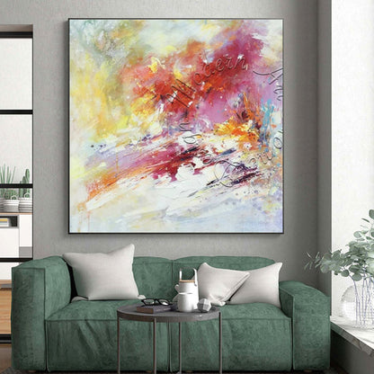 Modern Art Acrylic Vibrant Color Explosion Abstract Art PT620