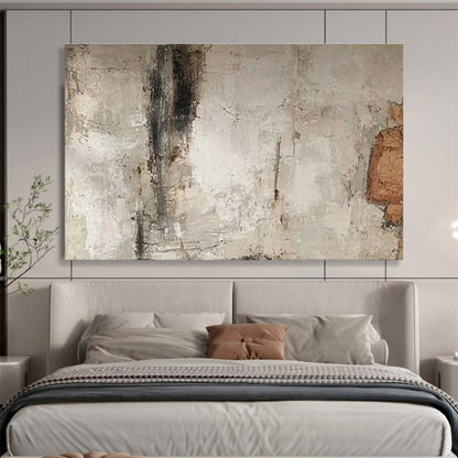 Large Size Beige, Gray, and Brown Textured Abstract Minimalist Art HPS374