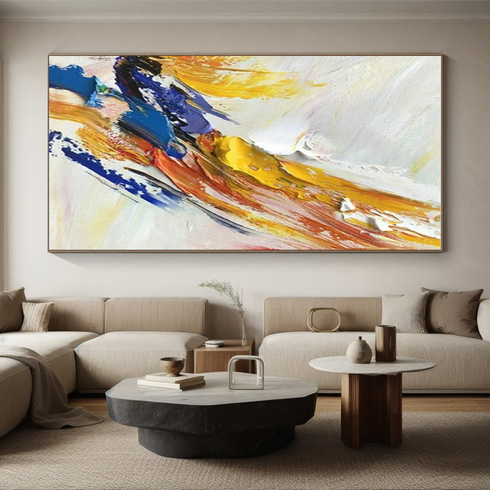 Large Size Colorful Impasto Abstract Expression, Acrylic Modern Art Paintings PT520