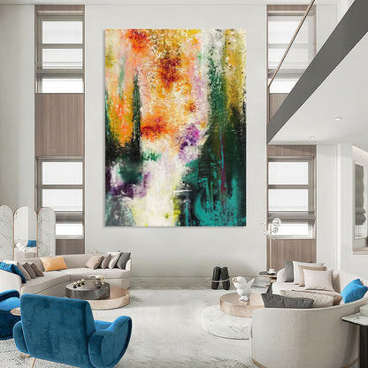 Large Size Multicolor Abstract Expressionist Art DPS459