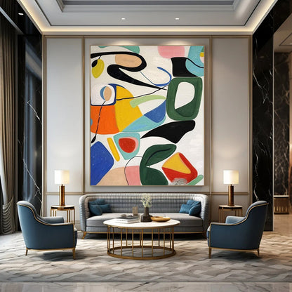 Paintings For House Multicolor Abstract Geometric Art DPS475