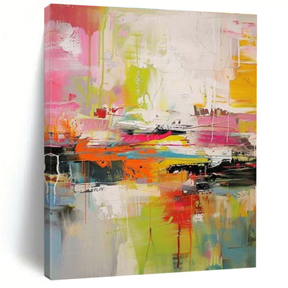 Oversized Abstract Wall Art Multicolor Abstract Expressionist Art DPS482