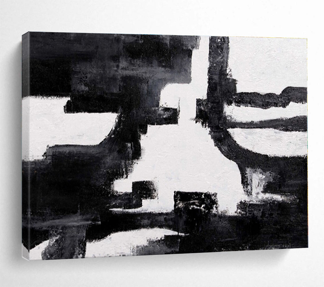 Cool Abstract Paintings Monochrome Architectural Abstract On Canvas HPS015