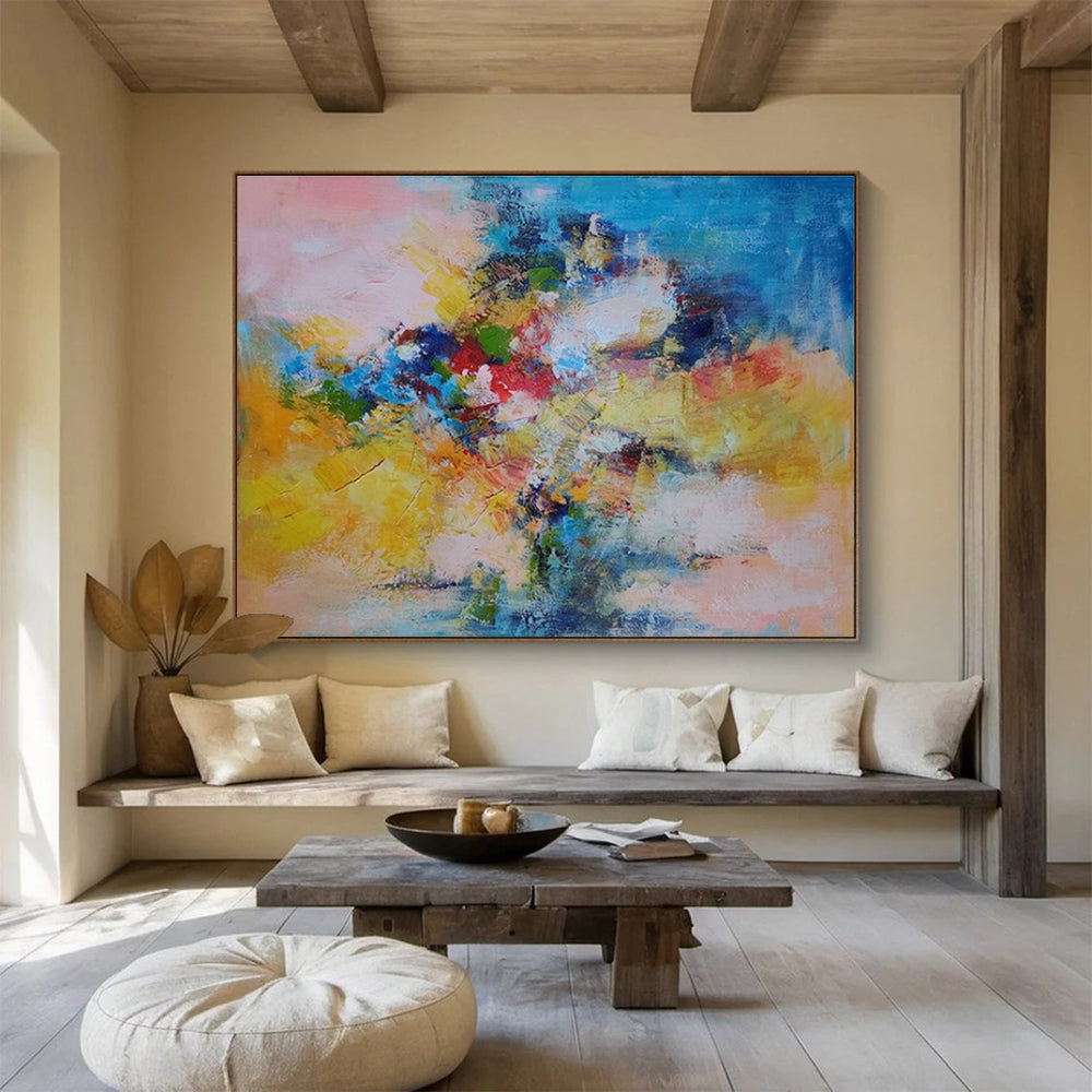Gaint Canvas Art Multicolor Abstract Impressionist Art HPS402