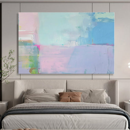 Acrylic Modern Art Paintings Pastel Multicolor Abstract Painting On Canvas HPS108