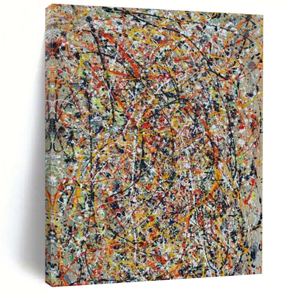 Oversized Abstract Wall Art Multicolor Splatter Abstract Art PT814
