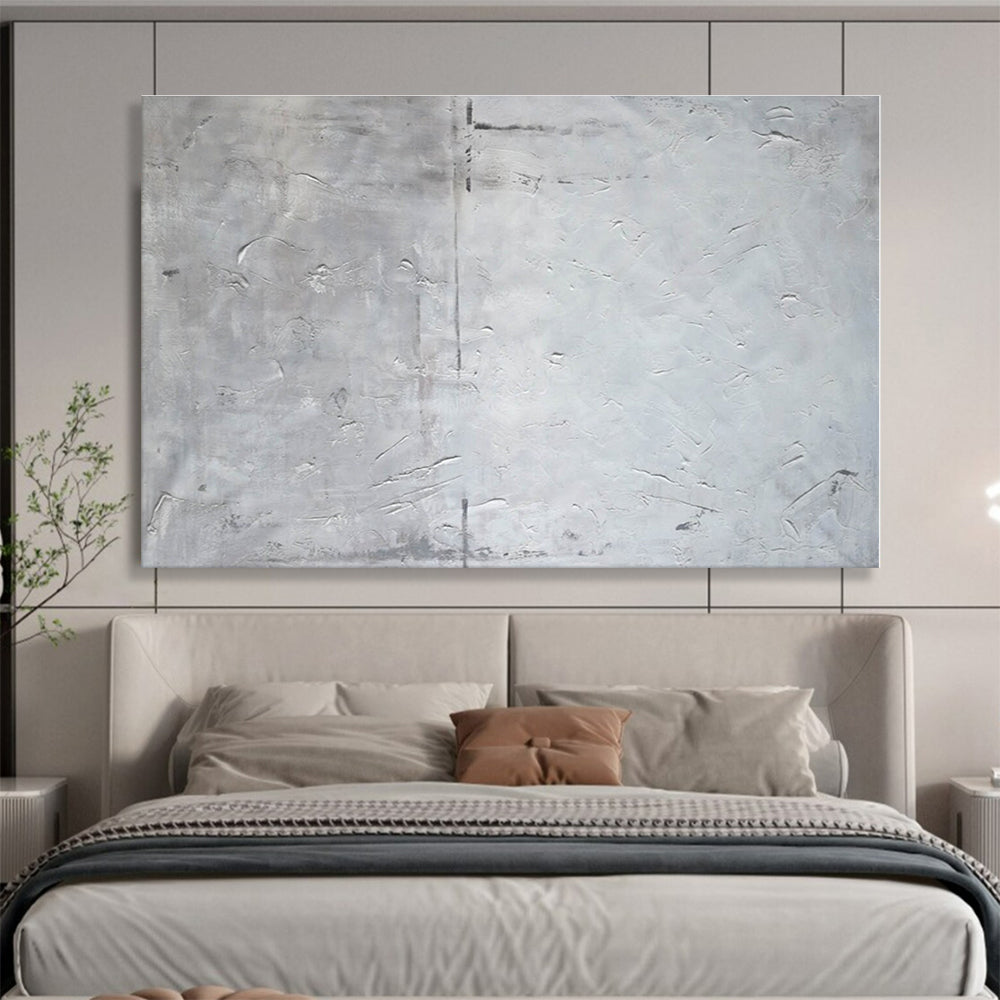 Minimalist Canvas Art Gray Textured Abstract Art HPS149