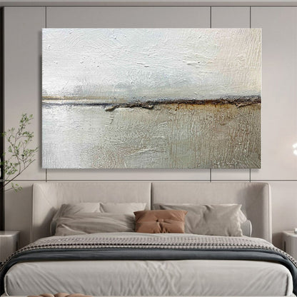 Hand-Painted Neutral Tones Textured Abstract Painting On Canvas HPS131