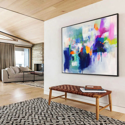 Large Size Colorful Abstract Urban Energy Acrylic Modern Art Painting HPS314