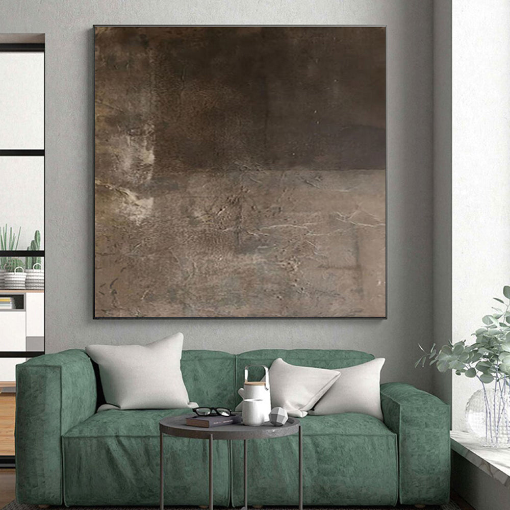 Paintings For House Brown Textured Abstract Landscape Art PT487