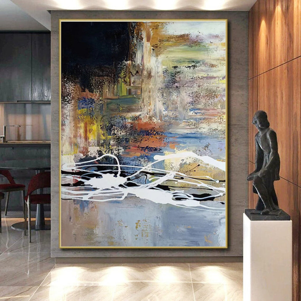 Cool Abstract Paintings Multicolor Dynamic Abstract Art PT414