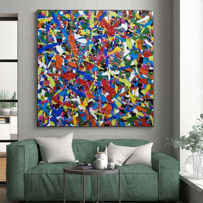Unique Abstract Art Multicolor Textured Abstract Painting On Canvas PT095