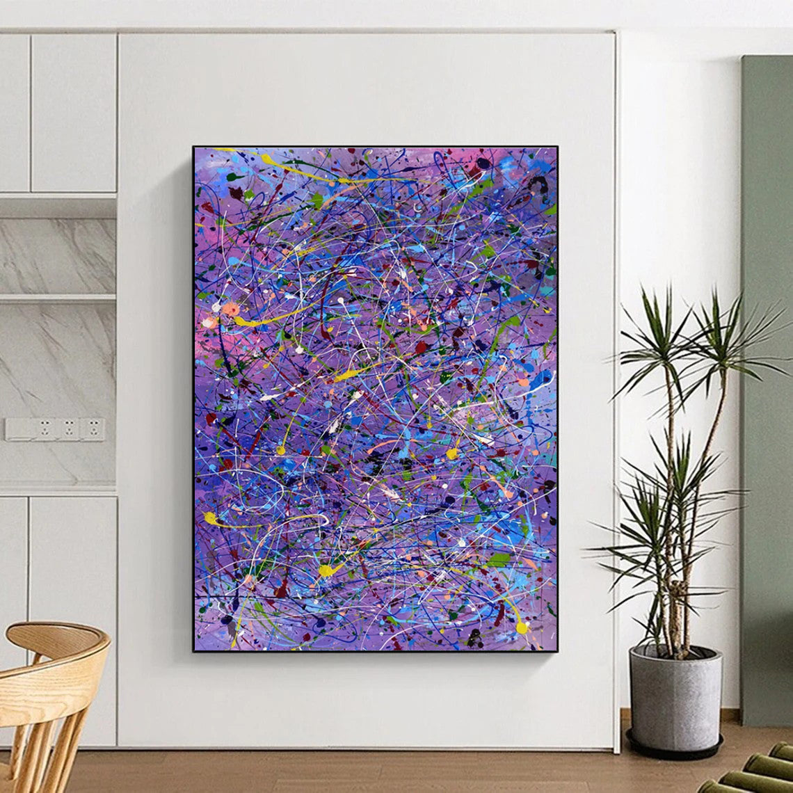 Unique Abstract Art Colorful Splatter Abstract Art PT751
