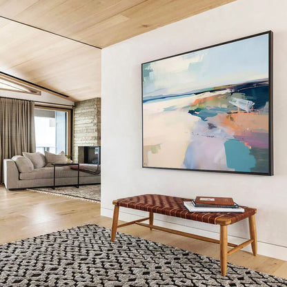 Buy Abstract Art Online Multicolor Abstract Coastal Scene Art HPS349