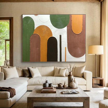 Acrylic Modern Art Paintings Earthy Tones Textured Abstract Painting On Canvas HPS118