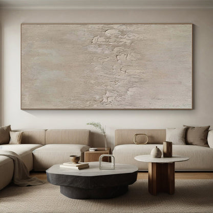Paintings For House Beige Textured Abstract Art PT505