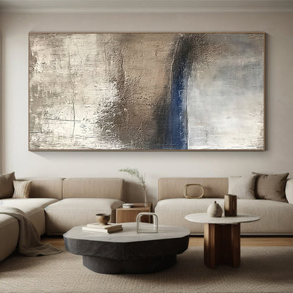 Large Painting In Living Room Green, Blue & White Textured Abstract Painting On Canvas PT120