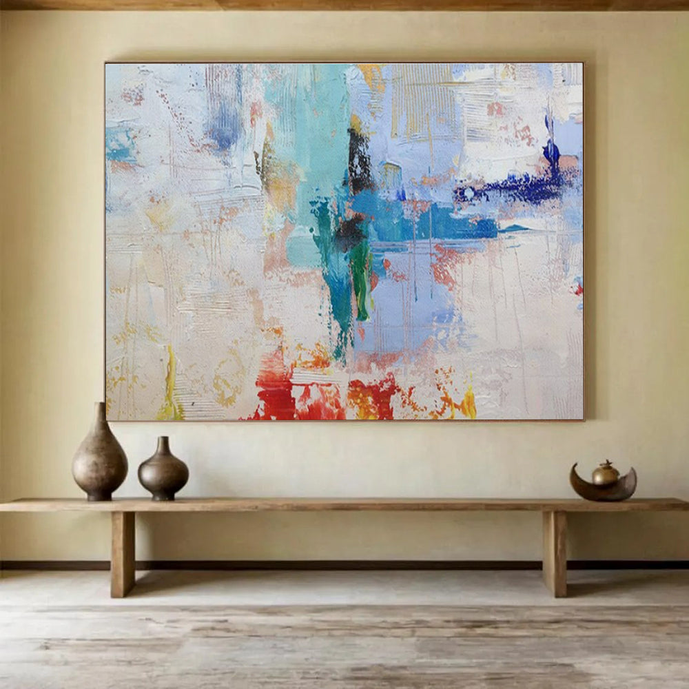 Hand-Painted Multicolor Abstract Expressionist Art HPS401