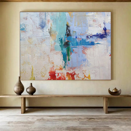 Hand-Painted Multicolor Abstract Expressionist Art HPS401