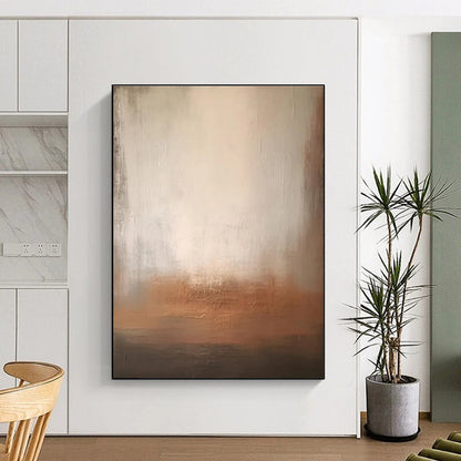 Paintings For House Beige Gray Abstract Textured Landscape Acrylic Painting PT480