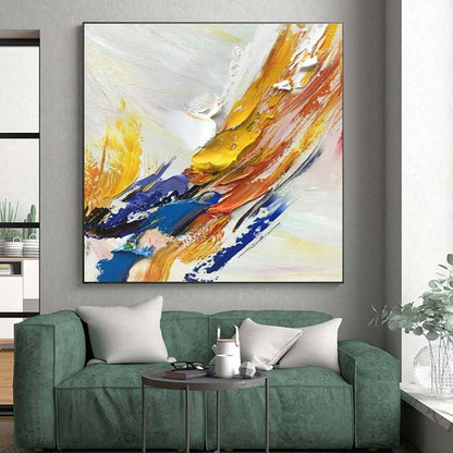 Large Size Colorful Impasto Abstract Expression, Acrylic Modern Art Paintings PT520