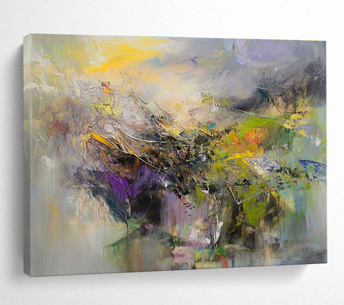Oversized Abstract Wall Art Colorful Impressionistic Landscape HPS307