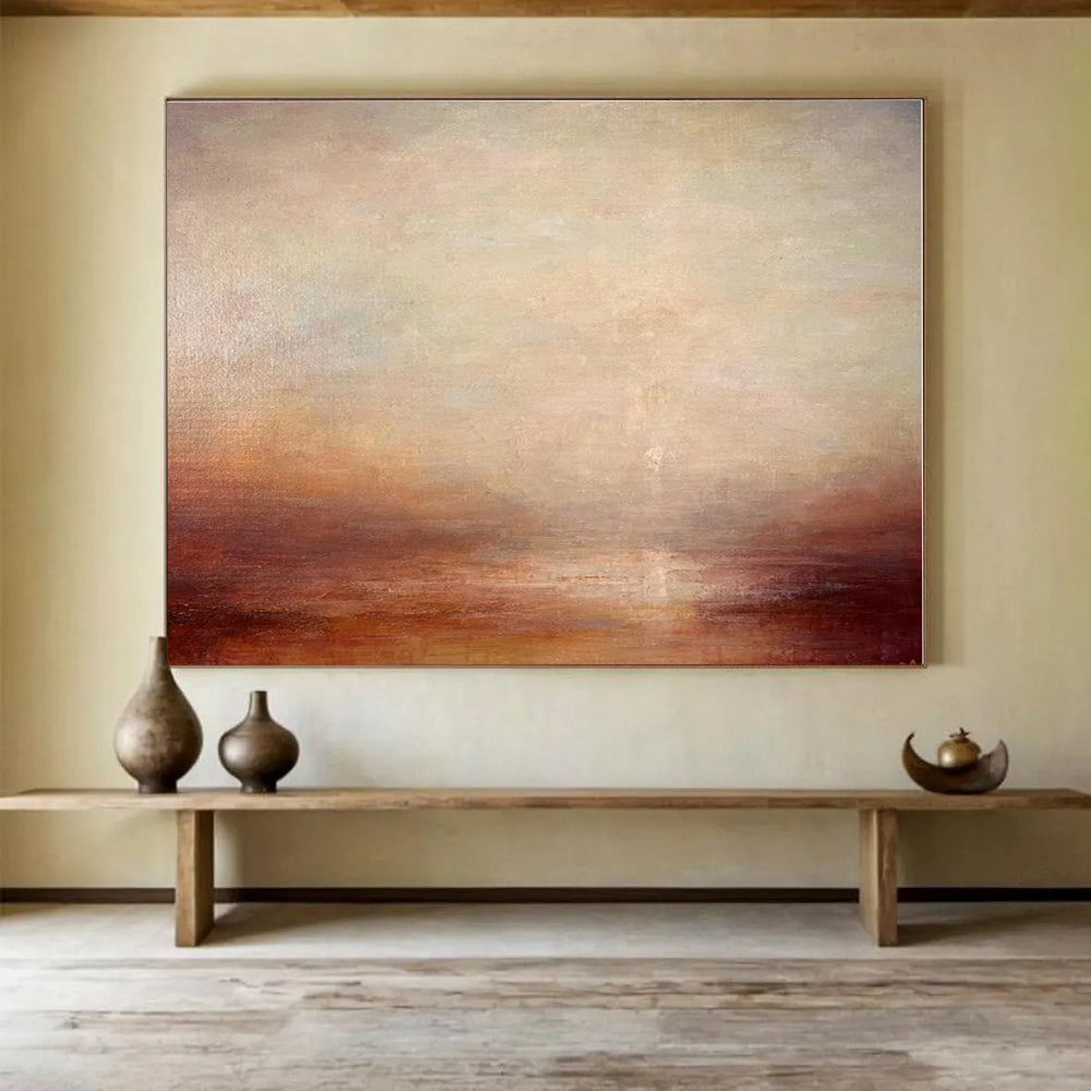 Cool Abstract Paintings Earthy Tones Minimalist Abstract Painting On Canvas HPS137