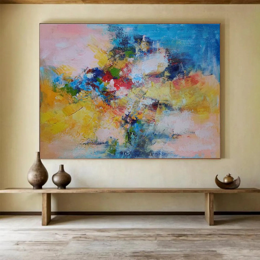 Gaint Canvas Art Multicolor Abstract Impressionist Art HPS402