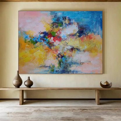 Gaint Canvas Art Multicolor Abstract Impressionist Art HPS402