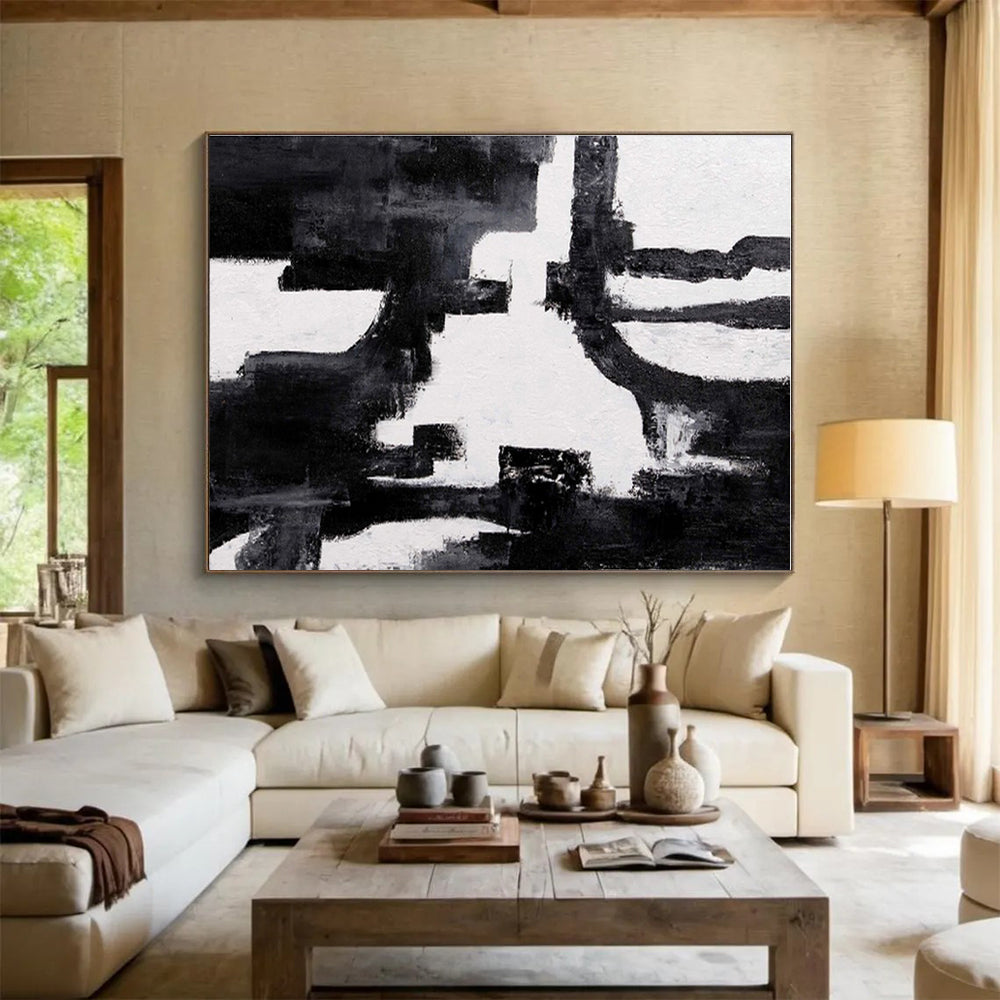 Cool Abstract Paintings Monochrome Architectural Abstract On Canvas HPS015