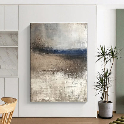 Large Painting In Living Room Green, Blue & White Textured Abstract Painting On Canvas PT120