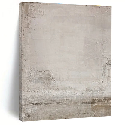 Minimalist Canvas Art in Beige and Grey Textured Neutrals PT222