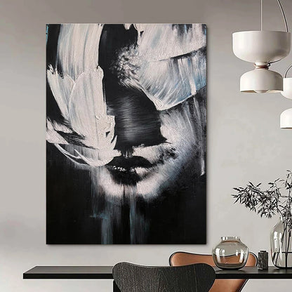 Cool Abstract Paintings Black and White Abstract Face Painting DPS452