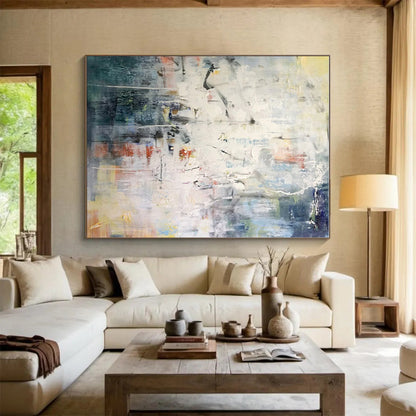 Large Size Multicolor Textured Abstract Art PT393