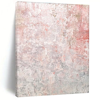 Hand-Painted Pink and Gray Textured Abstract Art, Acrylic Modern Art Painting PT291