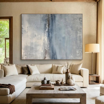 Acrylic Modern Art Paintings Blue Gray Abstract Landscape Art PT372