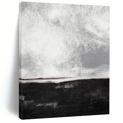 Oversized Abstract Wall Art Black and White Textured Abstract Art PT706
