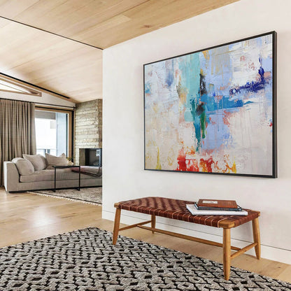 Hand-Painted Multicolor Abstract Expressionist Art HPS401