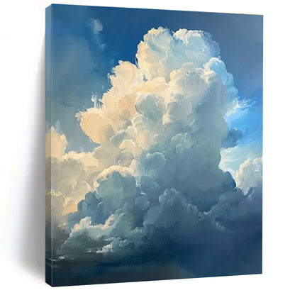 Big Painting Blue and White Cloud Abstract Sky Painting DPS442