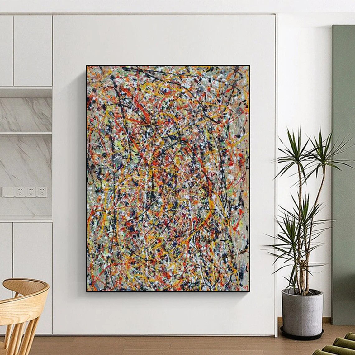 Unique Abstract Art Multicolor Splatter Abstract Art PT813